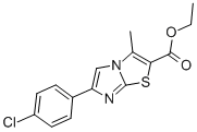 6-(4-氯苯基)-3-甲基咪唑并[2,1-b]噻唑-2-羧酸乙酯結(jié)構(gòu)式_380195-03-9結(jié)構(gòu)式