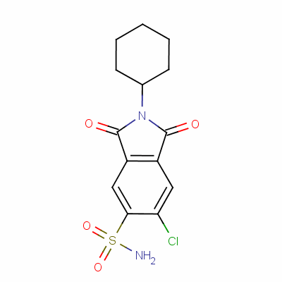 6-氯-2-環(huán)己基-2,3-二氫-1,3-二氧代-1H-異吲哚-5-磺酰胺結(jié)構(gòu)式_3822-99-9結(jié)構(gòu)式