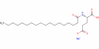 Sodium hydrogen n-(1-oxooctadecyl)-l-glutamateStructure,38517-23-6Structure Sodium hydrogen n-(1-oxooctadecyl)-l-glutamate Structure,38517-23-6Structure