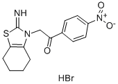 2-(2-亞氨基-4,5,6,7-四氫苯并[d]噻唑-3(2H)-基)-1-(4-硝基苯基)乙酮氫溴酸結(jié)構(gòu)式_389850-21-9結(jié)構(gòu)式