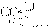 1-(1-Butyl-4-piperidyl)-2-methyl-2-phenyl-1-indanolStructure,3977-79-5Structure 1-(1-Butyl-4-piperidyl)-2-methyl-2-phenyl-1-indanol Structure,3977-79-5Structure