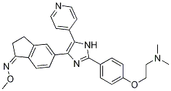 5-(2-(4-(2-(Dimethylamino)ethoxy)phenyl)-5-(pyridin-4-yl)-1h-imidazol-4-yl)-2,3-dihydro-1h-inden-1-oneo-methyloximeStructure,405554-85-0Structure 5-(2-(4-(2-(Dimethylamino)ethoxy)phenyl)-5-(pyridin-4-yl)-1h-imidazol-4-yl)-2,3-dihydro-1h-inden-1-oneo-methyloxime Structure,405554-85-0Structure