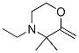 Morpholine, 4-ethyl-3,3-dimethyl-2-methylene-Structure,4086-43-5Structure Morpholine, 4-ethyl-3,3-dimethyl-2-methylene- Structure,4086-43-5Structure