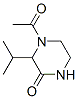 Piperazinone, 4-acetyl-3-(1-methylethyl)-(9ci)Structure,410535-43-2Structure Piperazinone, 4-acetyl-3-(1-methylethyl)-(9ci) Structure,410535-43-2Structure