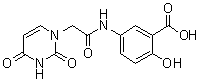 5-[[2-(3,4-二氫-2,4-二氧代-1(2H)-嘧啶)乙?；鵠氨基]-2-羥基-苯甲酸結(jié)構(gòu)式_4116-41-0結(jié)構(gòu)式