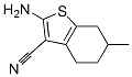 2-Amino-6-methyl-4,5,6,7-tetrahydro-1-benzothiophene-3-carbonitrileStructure,42225-04-7Structure 2-Amino-6-methyl-4,5,6,7-tetrahydro-1-benzothiophene-3-carbonitrile Structure,42225-04-7Structure