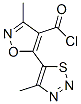 3-Methyl-5-(4-methyl-1,2,3-thiadiazol-5-yl)-4-isoxazolecarbonyl chlorideStructure,423768-48-3Structure 3-Methyl-5-(4-methyl-1,2,3-thiadiazol-5-yl)-4-isoxazolecarbonyl chloride Structure,423768-48-3Structure