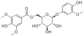 4-Hydroxy-3-methoxyphenyl o-beta-d-(6’-o-syringate)glucopyranosideStructure,426821-85-4Structure 4-Hydroxy-3-methoxyphenyl o-beta-d-(6’-o-syringate)glucopyranoside Structure,426821-85-4Structure