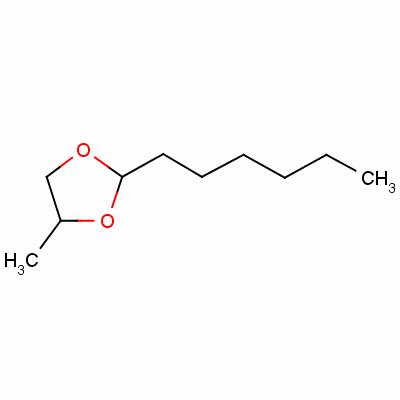 1,3-Dioxolane, 2-hexyl-4-methyl-Structure,4351-10-4Structure 1,3-Dioxolane, 2-hexyl-4-methyl- Structure,4351-10-4Structure