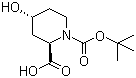 (2R,4r)-4-羥基-1,2-哌啶二羧酸 1-(叔丁基)酯結(jié)構(gòu)式_441044-11-7結(jié)構(gòu)式