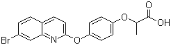 (2R)-2-[4-[(7-溴喹啉-2-基)氧基]苯氧基]丙酸結(jié)構(gòu)式_445041-75-8結(jié)構(gòu)式