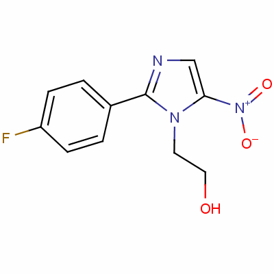 1H-imidazole-1-ethanol,2-(4-fluorophenyl)-5-nitro-Structure,4548-15-6Structure 1H-imidazole-1-ethanol,2-(4-fluorophenyl)-5-nitro- Structure,4548-15-6Structure