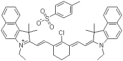 2-[2-[2-氯-3-[2-(3-乙基-1,3-二氫-1,1-二甲基-2H-苯[e]吲哚-2-基)亞乙基]-1-環(huán)己烯-1-基]乙烯]-3-乙基-1,1-二甲基-1H-苯[e]吲哚啉 4-甲基苯磺酸鹽結(jié)構(gòu)式_460337-33-1結(jié)構(gòu)式