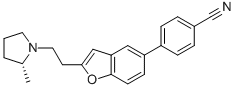 (R)-4-(2-(2-(2-methylpyrrolidin-1-yl)ethyl)benzofuran-5-yl)benzonitrileStructure,460746-46-7Structure (R)-4-(2-(2-(2-methylpyrrolidin-1-yl)ethyl)benzofuran-5-yl)benzonitrile Structure,460746-46-7Structure