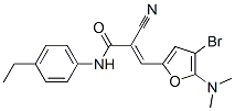 3-[4-溴-5-(二甲基氨基)-2-呋喃]-2-氰基-n-(4-乙基苯基)-2-丙酰胺結(jié)構(gòu)式_470712-52-8結(jié)構(gòu)式