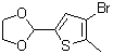 1,3-Dioxolane, 2-(4-bromo-5-methyl-2-thienyl)-Structure,479196-49-1Structure 1,3-Dioxolane, 2-(4-bromo-5-methyl-2-thienyl)- Structure,479196-49-1Structure