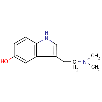 N,n-dimethyl-5-hydroxytryptamineStructure,487-93-4Structure N,n-dimethyl-5-hydroxytryptamine Structure,487-93-4Structure