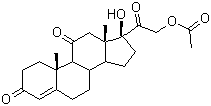 醋酸可的松結構式_50-04-4結構式