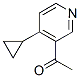 Ethanone,1-(4-cyclopropyl-3-pyridinyl)-(9ci)Structure,503857-00-9Structure Ethanone,1-(4-cyclopropyl-3-pyridinyl)-(9ci) Structure,503857-00-9Structure