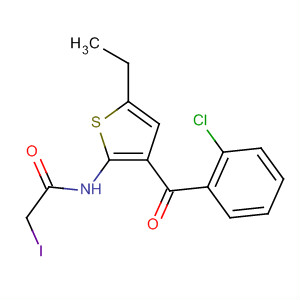 3-(O-氯苯甲?；?-5-乙基-2-(碘乙酰基氨基)噻吩結(jié)構(gòu)式_50509-01-8結(jié)構(gòu)式