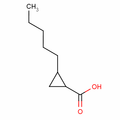 Cyclopropanecarboxylic acid, 2-pentyl-, trans-Structure,5075-48-9Structure Cyclopropanecarboxylic acid, 2-pentyl-, trans- Structure,5075-48-9Structure