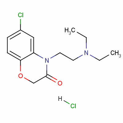 6-氯-4-[2-(二乙基氨基)乙基]-2H-1,4-苯并噁嗪-3(4h)-酮鹽酸鹽結構式_51244-42-9結構式