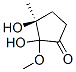 Cyclopentanone,2,3-dihydroxy-2-methoxy-3-methyl-,(3s)-(9ci)Structure,514213-33-3Structure Cyclopentanone,2,3-dihydroxy-2-methoxy-3-methyl-,(3s)-(9ci) Structure,514213-33-3Structure