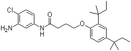 N-(4-氯-3-氨基苯基)-4-(2,4-二特戊基苯氧基)丁酰胺結(jié)構(gòu)式_51461-11-1結(jié)構(gòu)式