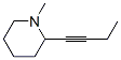 2-(1-Butyn-1-yl)-1-methylpiperidineStructure,51498-58-9Structure 2-(1-Butyn-1-yl)-1-methylpiperidine Structure,51498-58-9Structure