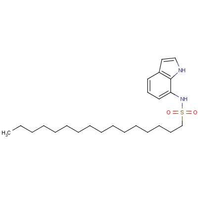 N-1h-indol-7-ylhexadecane-1-sulphonamideStructure,51501-27-0Structure N-1h-indol-7-ylhexadecane-1-sulphonamide Structure,51501-27-0Structure