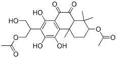 2-(乙?；趸?-7-[2-(乙酰基氧基)-1-(羥基甲基)乙基]-1,2,3,4,4a,10a-六氫-5,6,8-三羥基-1,1,4a-三甲基菲-9,10-二酮結(jié)構(gòu)式_51787-38-3結(jié)構(gòu)式