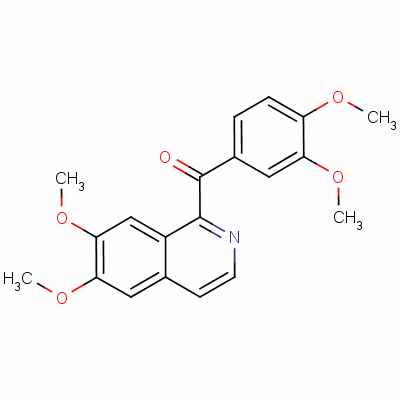 Methanone,(6,7-dimethoxy-1-isoquinolinyl)(3,4-dimethoxyphenyl)-Structure,522-57-6Structure Methanone,(6,7-dimethoxy-1-isoquinolinyl)(3,4-dimethoxyphenyl)- Structure,522-57-6Structure