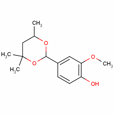 2-Methoxy-4-(4,4,6-trimethyl-1,3-dioxan-2-yl)phenolStructure,52514-66-6Structure 2-Methoxy-4-(4,4,6-trimethyl-1,3-dioxan-2-yl)phenol Structure,52514-66-6Structure