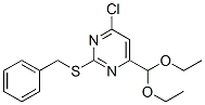 2-Benzylsulfanyl-4-chloro-6-diethoxymethyl-pyrimidineStructure,525559-14-2Structure 2-Benzylsulfanyl-4-chloro-6-diethoxymethyl-pyrimidine Structure,525559-14-2Structure