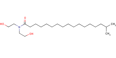 N,N-雙(2-羥基乙基)異十八烷-1-酰胺結構式_52794-79-3結構式