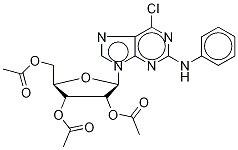 6-氯-N-苯基-9-(2,3,5-三-O-乙酰基-beta-D-呋喃核糖基)-9H-嘌呤-2-胺結(jié)構(gòu)式_53296-14-3結(jié)構(gòu)式