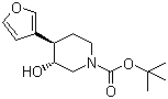 (3R,4r)-rel-4-(3-呋喃)-3-羥基-1-哌啶羧酸叔丁酯結(jié)構(gòu)式_532991-48-3結(jié)構(gòu)式