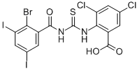 2-[[[(2-Bromo-3,5-diiodobenzoyl)amino]thioxomethyl ]amino]-3,5-dichloro-benzoic acid Structure,533921-24-3Structure