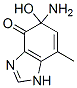 4H-benzimidazol-4-one,5-amino-1,5-dihydro-5-hydroxy-7-methyl-(9ci)Structure,536757-13-8Structure 4H-benzimidazol-4-one,5-amino-1,5-dihydro-5-hydroxy-7-methyl-(9ci) Structure,536757-13-8Structure