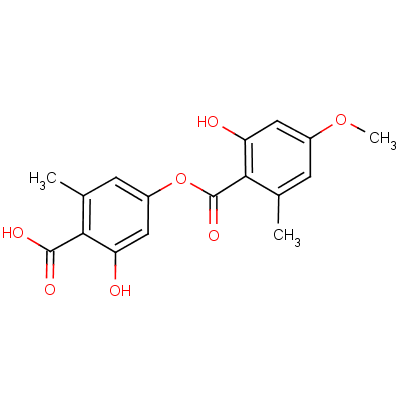 扁枝衣二酸結(jié)構(gòu)式_537-09-7結(jié)構(gòu)式