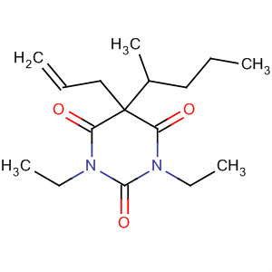 1,3-二乙基-5-(1-甲基丁基)-5-(2-丙烯基)-2,4,6(1h,3h,5h)-嘧啶三酮結(jié)構(gòu)式_54833-76-0結(jié)構(gòu)式
