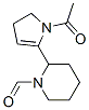 1-Acetyl-5-(1-formylpiperidin-2-yl)-2,3-dihydro-1h-pyrroleStructure,55028-85-8Structure 1-Acetyl-5-(1-formylpiperidin-2-yl)-2,3-dihydro-1h-pyrrole Structure,55028-85-8Structure