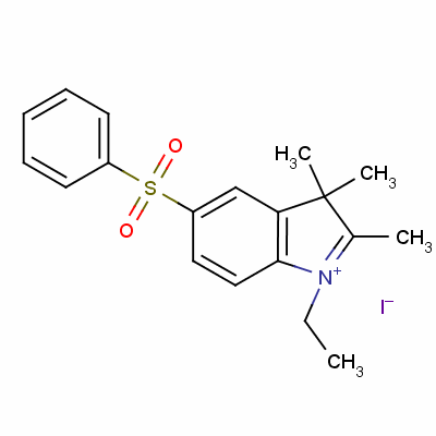 1-Ethyl-2,3,3-trimethyl-5-(phenylsulphonyl)-3h-indolium iodideStructure,55203-51-5Structure 1-Ethyl-2,3,3-trimethyl-5-(phenylsulphonyl)-3h-indolium iodide Structure,55203-51-5Structure