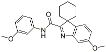 6-甲氧基-n-(3-甲氧基苯基)螺[環(huán)己烷-1,3-[3h]吲哚]-2-羧酰胺結(jié)構(gòu)式_55282-06-9結(jié)構(gòu)式