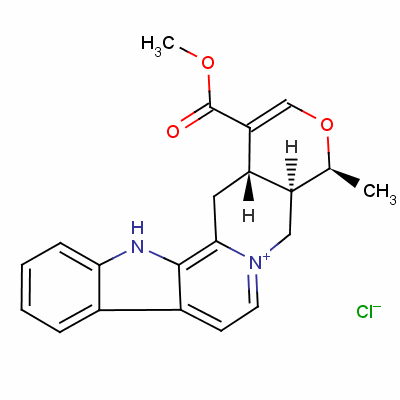 (19Alpha)-3,4,5,6,16,17-hexadehydro-16-(methoxycarbonyl)-19-methyloxayohimbanium chlorideStructure,55322-91-3Structure (19Alpha)-3,4,5,6,16,17-hexadehydro-16-(methoxycarbonyl)-19-methyloxayohimbanium chloride Structure,55322-91-3Structure