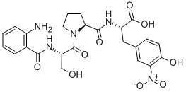 鄰氨基苯甲?；?絲氨酰-脯氨酰-3-硝基酪氨酸結(jié)構(gòu)式_553644-01-2結(jié)構(gòu)式
