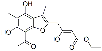 4-(7-Acetyl-4,6-dihydroxy-3,5-dimethylbenzofuran-2-yl)-3-hydroxy-2-butenoic acid ethyl esterStructure,55649-37-1Structure 4-(7-Acetyl-4,6-dihydroxy-3,5-dimethylbenzofuran-2-yl)-3-hydroxy-2-butenoic acid ethyl ester Structure,55649-37-1Structure