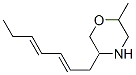 5-(2,4-Heptadienyl)-2-methylmorpholineStructure,55649-56-4Structure 5-(2,4-Heptadienyl)-2-methylmorpholine Structure,55649-56-4Structure