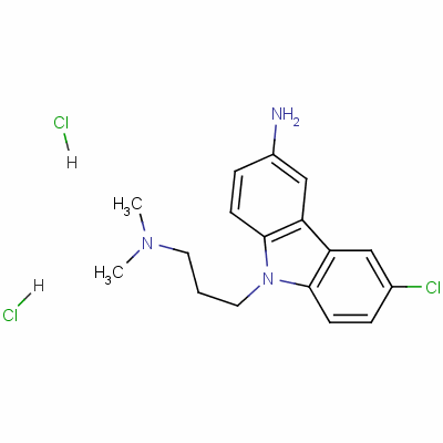 3-Amino-6-chloro-n,n-dimethyl-9h-carbazole-9-propylamine dihydrochlorideStructure,56244-06-5Structure 3-Amino-6-chloro-n,n-dimethyl-9h-carbazole-9-propylamine dihydrochloride Structure,56244-06-5Structure
