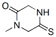 Piperazinone, 1-methyl-5-thioxo-(9ci)Structure,562814-59-9Structure Piperazinone, 1-methyl-5-thioxo-(9ci) Structure,562814-59-9Structure